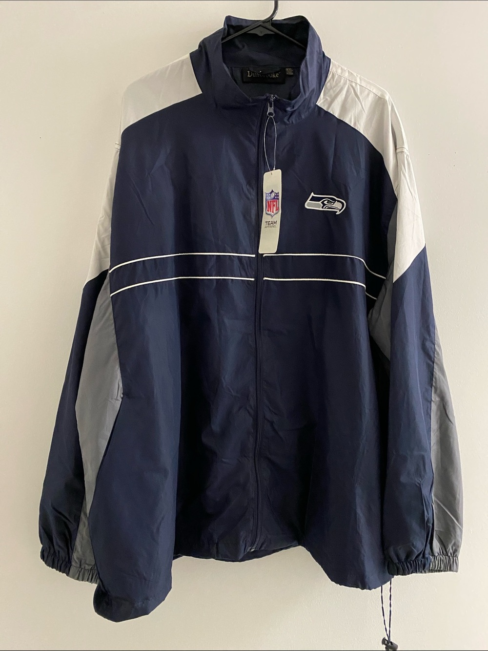 Dunbrooke Navy & White Seattle Seahawks Windbreaker